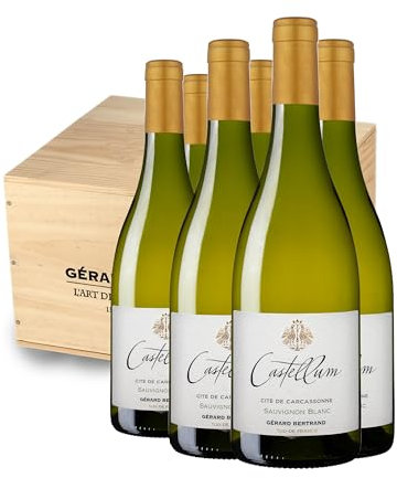 Castellum Sauvignon Blanc 2023 75cl Caisse Bois 6 Bouteilles
