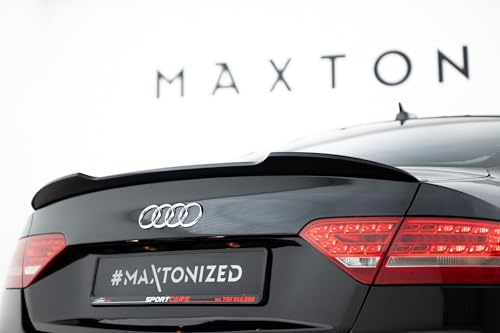 Maxton Design Heckspoiler Lippe für Audi S5 / A5 S-Line Coupe 8T B8 (2007-2015) Hochglanz schwarz