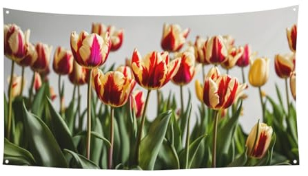 Buntes Tulpen-Banner, Geburtstags-Banner, Party-Banner – hängende Dekoration für Feier-Geschenke