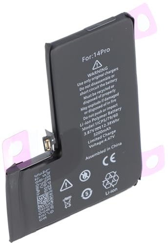 Akku kompatibel mit Apple iPhone 14 Pro, Li-Polymer, 3,87V, 3200mAh, 12,38Wh, ohne Werkzeug