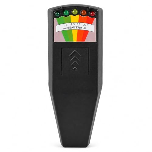 VOBOR K2 EMF Meter, Tragbarer Magnetfeld & Strahlungsdetektor mit 5 LED, Ghost Hunting Detektor für Ghost Hunting & Paranormale Aktivitäten, 50 Hz–20.000 Hz (Schwarz)