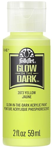 Folk Art Glow in the Dark Acrylic Paint (2 Ounce), K2873 Matte Yellow by FolkArt