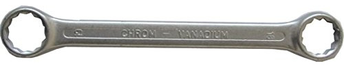 SW-Stahl Ringschlüssel 12 x 13 mm - Doppelringschlüssel Gerade, 01305L | Präzisions-Werkzeug mit 142 mm Länge und 6 mm Höhe, Metrischer Doppel-Ringschlüssel für Werkstatt und Montage