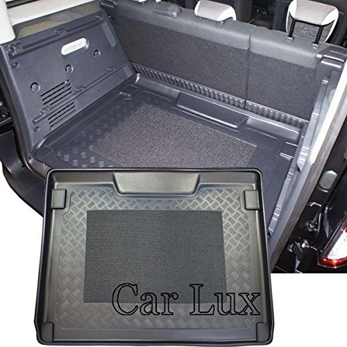 Car Lux AR00272 - Alfombra Bandeja Cubeta Protector cubre maletero a medida con antideslizante para Kangoo