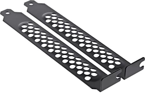 InLine 66641B Slotblech perforiert, schwarz, 2er Pack