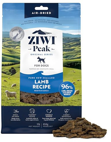 ZIWI Peak Air-Dried Dog Food – Lamb - All Natural, High Protein, Grain Free, Limited Ingredient w/ Superfoods (16oz)