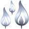 ARTTEC Design Flamme Kerze Deko Weihnachten (3er Set) Alu