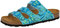 Lico Femme Bioline Lady Mules, Turquoise (Tuerkis/Lemon Tuerkis/Lemon), 41 EU