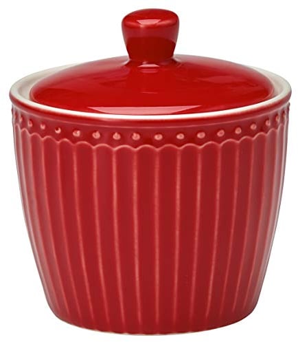 GreenGate Porzellan-Zuckertopf, Alice Red