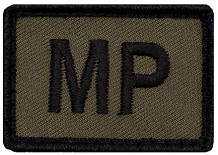 Café Viereck ® Bundeswehr MP Taktik Zeichen Gestickt mit Klett - 5 cm x 3,5 cm