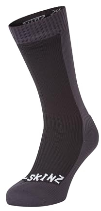 SealSkinz Unisex Cold Weather Knee Socken, Schwarz/Grau, XL EU
