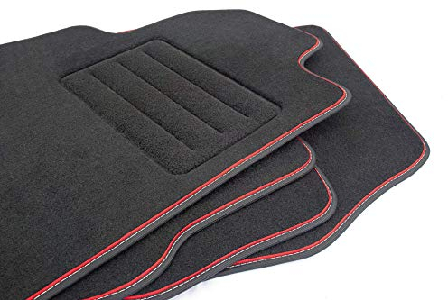 Velour Fußmatten Satz für Renault Twingo II (2007-2014) - Premium Qualität - 3-teilig - Passgenau