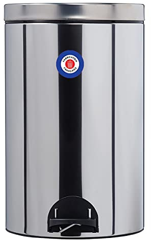 Poubelle de cuisine à pédale. Capacité 20L, Fabrication française, Seau intérieur amovible avec anse, Pratique ELORA ROSSIGNOL