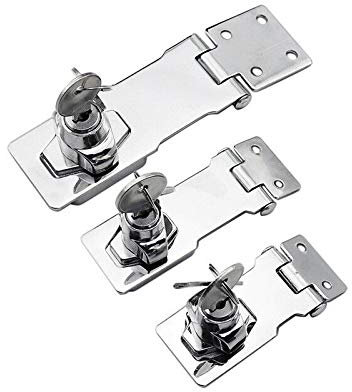 Vogueing Tool Door Hasp Lock, 1pc Lock Hasp with Key and Screw 90 Degrees Safety Knob Locking Lock for Locking Shed Doors Furniture Cabinet Boxes(105mm)