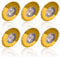 max K O M F O R T 6x LED Bad Einbaustrahler IP44 Ultraflach 5 Watt Gold 230V Rund warmweiß Deckenstrahler Spot Deckenspot Lumena