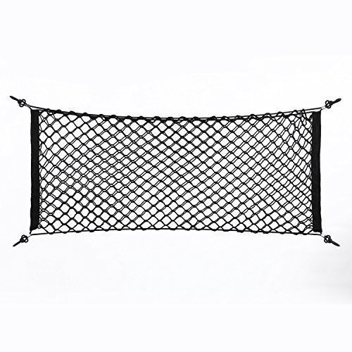 90x40cm Nylon Kunststoff Schwarz Auto Aufbewahrungstasche LKW Heck Frachtnetz Gepäck Organizer Hakentasche