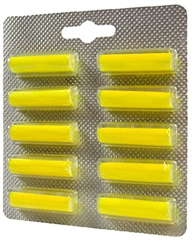 Staubbeutel24 SB10DUFT-Y, 10er Pack Blister Staubsauger Duft, Duftstäbchen für alle Staubsaugerbeutel und Vorwerk | mit Zitronenduft, Gelb, 1 W