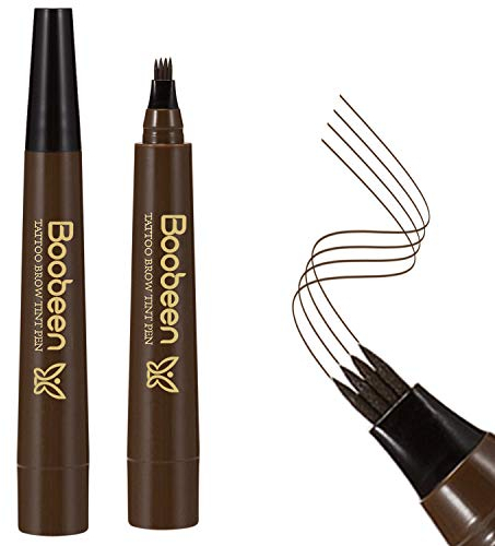Boobeen Augenbrauenstift - Microblading Augenbrauenstift mit Mikro-Gabelspitze - Applikator - Eyebrow Pen Erzeugt mühelos natürlich aussehende Brauen