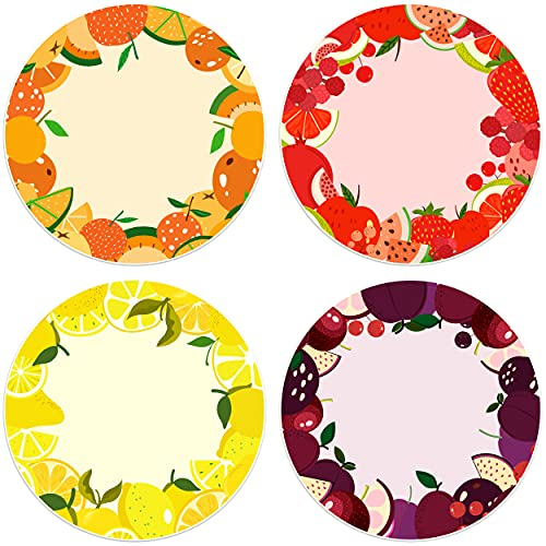 4er Set Etiketten Marmelade (72 Stk. - 4cm klein) - Homemade Aufkleber - Selbstklebend, ablösbare Sticker - Klebeetiketten zum Beschriften - Einmachetiketten in Kraftpapier Optik - Rund