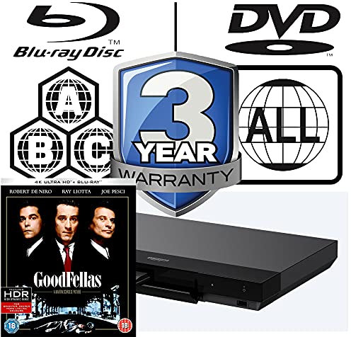 Sony UBP-X700 MULTIREGION Bundle including Goodfellas 4K UHD Disc