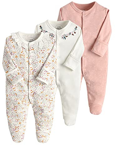 amropi Pyjama pour Bébé Combinaison en Coton Garçon Fille Grenouillères Lot de 3 pour 0-12 Mois