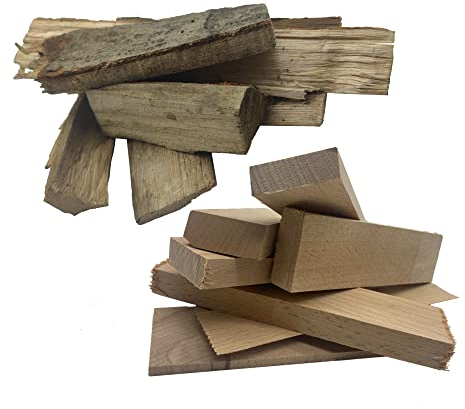 BTT-AZH Anzündholz, Brennholz, Anmachholz, Anfeuerholz (gemischt) 10kg für Kamin Grill Ofen Feuerstelle Kaminholz Holzofen Buche Eiche Esche Kiefer