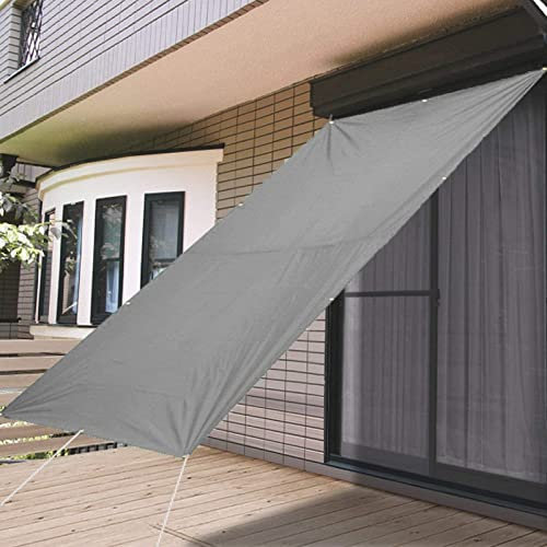 YOUNGC Vela de Sombra Impermeable para Exteriores de 2,5x2,5 m con Ojales y Cuerda Cortavientos para balcón Exterior y Vela de sombrilla de jardín, Gris Claro