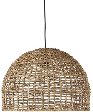 PR Home of Scandinavia Cebu Pendelleuchte – Handgefertigter Lampenschirm aus Lampakanay, Boho-Stil, E27-Fassung, 46 cm Durchmesser, Ideal für Wohnzimmer, Esszimmer & Terrasse – Wetterfest und Stilvoll