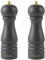 Salter COMBO-8674 Salt and Pepper Grinder Mills- Set of 2, Adjustable Grinding from Fine to Coarse, Ceramic Mechanism, Suitable for Rock Salt & Peppercorns, Seasoning, Extra Cap Included, Charcoal