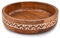 Samhita Mango Wood Round White Decorative Bowls for Rustic Home Decor Table Centerpieces Home Party Wedding Décor (25.4cm x 25.4cm x 6.35cm)