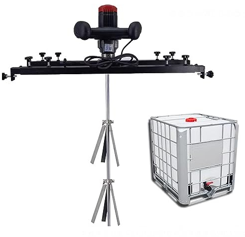 GGZONE 3000 W elektrische Tankmischermaschine, IBC-Farbmischer mit Stützaufhängung, Edelstahlstange und -Klinge, klappbarer Propeller, für Tintenlöser-Rührwerk