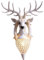 Tier Wandleuchte Innen Modern Kreativ Hirschkopf Wandlampe Harz Wand Deko Lampe E27 Fassung Nachttischlampe Hirschkopf Wanddeko Lampe Wand Beleuchtung für Kinderzimmer Schlafzimmer Esszimmer,B