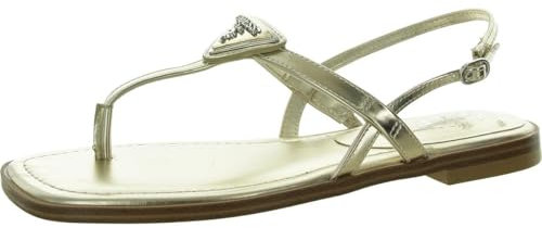 GUESS Rainey, Sandalias Planas Mujer, Oro 710, 39 EU