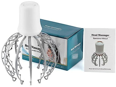 Octopus Claw Head Massager - Rechargeable Battery Powered Scalp Massager,Hair Scalp Massager, Scalp Scratcher, Head Scalp Massager for Relaxation, Tension, Sleeping Yunfang