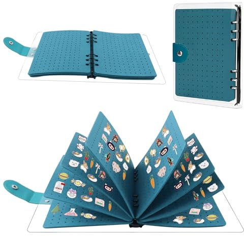 GAESHOW Filz-Pin-Display-Seiten, Emaille-Pin-Display mit 8 Stück Schutzseiten und Abnehmbaren Ringbüchern, Pin display Halter Aufbewahrungs für Emaille Pin Display