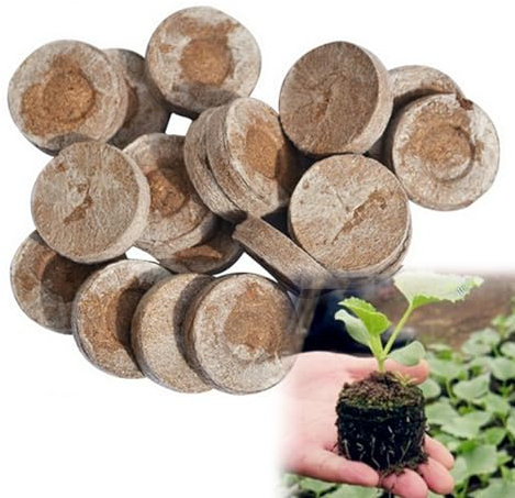 IME Compressed Coconut Soil Pellets Seed Starter Pellets Coir Plugs Pack of 40 Natural Coco Coir Seed Compost Pellets for Seedlings Seed Propagation Germination