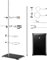 VEVOR Lab Stand Support, Laboratory Retort Support Stand 2 Sets, Steel Lab Stand 23.6 Rod and 8.3 x 5.3 Cast Iron Base, Includes Flask Clamps, Burette Clamps and Cross Clamps