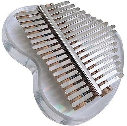ifundom 1satz Mini Kalimba Für Anfänger Töne Daumenklavier Aus Transparentem Acryl Tragbar Inklusive Aufbewahrungsbox Stimmhammer Und Lernanleitung Musikinstrument Für Jede