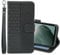 LYZXMY Case for TCL 40 SE (6.75) Wallet Card Slot Bookstyle with Stand Function Cover PU Leather + TPU Silicone Skin Flip Shell, Simple Black Holsters