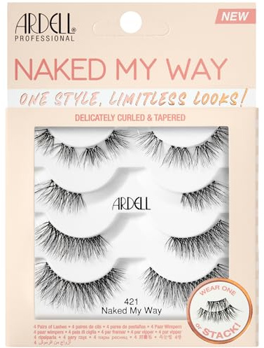 Ardell Naked My Way 421 Lot de 4 paires de faux cils Noir