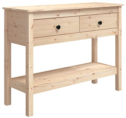 ULUYYUC Coffee Table Beistelltisch Outdoor Wetterfest Couchtisch Klein Laptoptisch - Konsolentisch 100x35x75 cm Massivholz Kiefer für Garten Balkon Wohnbereich Schlafzimmer