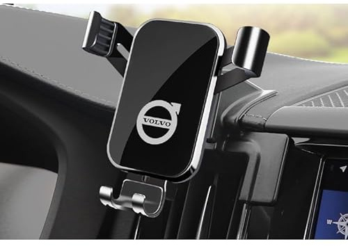 REIJAX Handyhalterung Auto, für Volvo XC60 2023-2025 Handy Halterung PKW Lüftung Schwerkraft KFZ Handyhalter, rutschfest Handyhalter Auto,A/Black