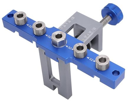 Kit di Perforazione per Tasselli in Lega di Alluminio 3 in 1 con Scala Trasparente, Cuscinetto Protettivo in Gomma per Fori Tascabili, Localizzatore di Punzoni per Modello di