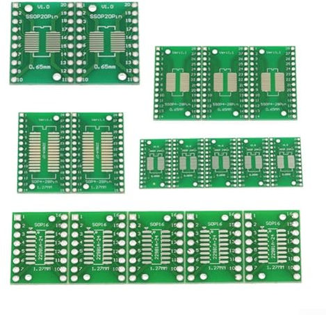35 Stück für SMD zu DIP Adapter Buchse PCB Konvertierungsplatine für SOP8, SSOP8, TSSOP8 7 Typen mit je 5 Stück