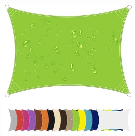 Kebinmaoyi 420D Sonnensegel, wasserdicht, Square,Grün,3x5m