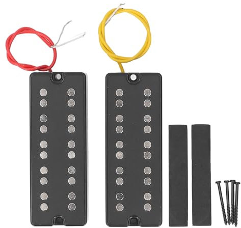 1 Set Pickup per Basso a 5 Corde, Pickup per Basso Elettrico a 5 Corde Dual Coil, Volume e Tono Regolabili Kit per Principianti Stile Basso Fai da Te
