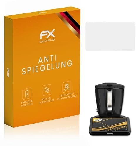 atFoliX Panzerfolie passend für Vorwerk Thermomix® TM7®, Schutzfolie entspiegelnde und stoßdämpfende FX Folie (2X)