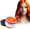 Tinte temporal para el cabello, 4,23 onzas de cera tintada para hombres y mujeres, pomada tintada natural lavable, tinte instantáneo para el cabello, cosplay y Halloween (Naranja, 120g)