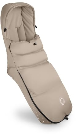 Bugaboo Thermolite Performance Footmuff for Stroller or Pushchair | for Toddlers, with Removable Insert, Adjustable, Shoe Shield, Waterproof Zippers, Warm Cosy Toes in Desert Taupe