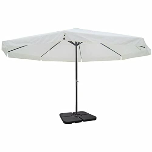 QYYZTQY Großer für den Außenbereich mit änder, weiß, wasserdicht, klassischer Sonnenschirm, 5 m, Terrassenschirm